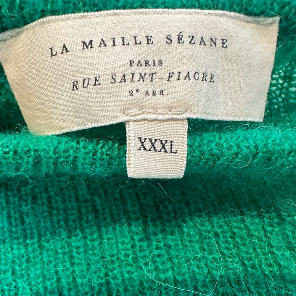 Sezanne Mohair Pearl Button Cardigan in Green - Picture 11 of 14
